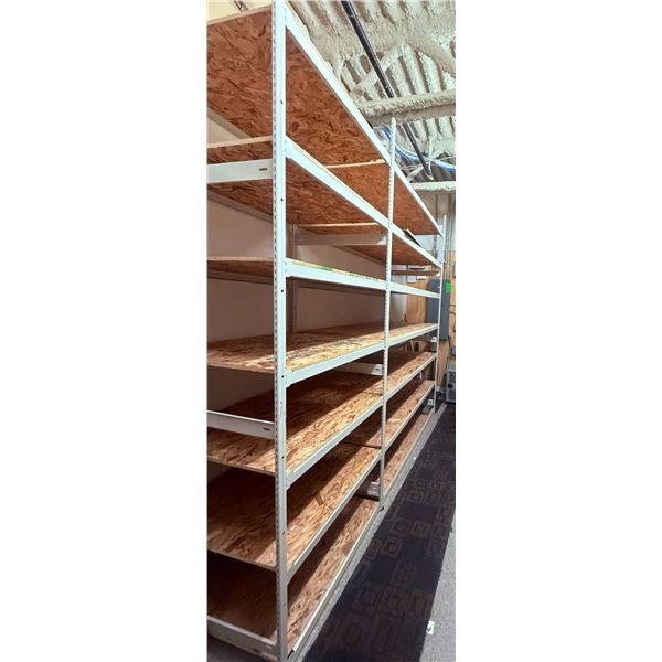 Heavy Duty Metal Shelving Unit with Particle Board Shelves