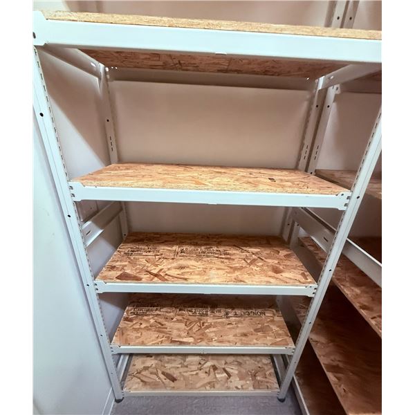 Heavy-Duty Steel Storage Shelving Unit with OSB Shelves