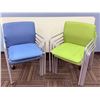 Image 1 : 6 Stackable Office Side Chairs and 1 Folding Table