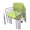 Image 2 : 6 Stackable Office Side Chairs and 1 Folding Table