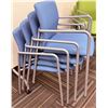 Image 3 : 6 Stackable Office Side Chairs and 1 Folding Table