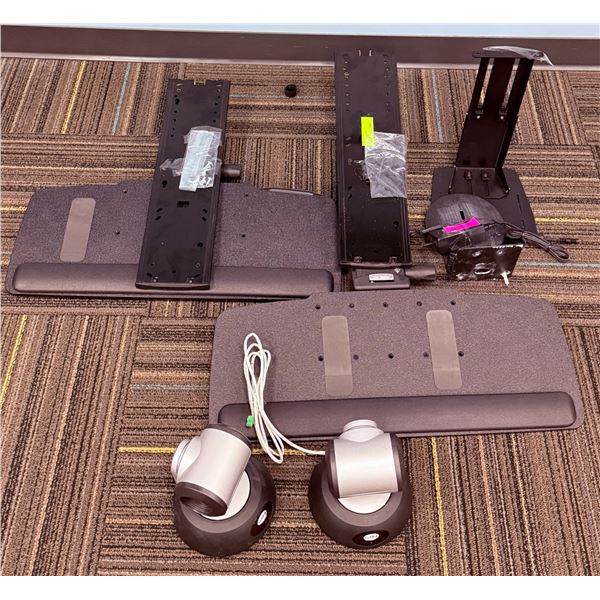 2 Vaddio PTZ Cameras with Mount Brackets and Accessories