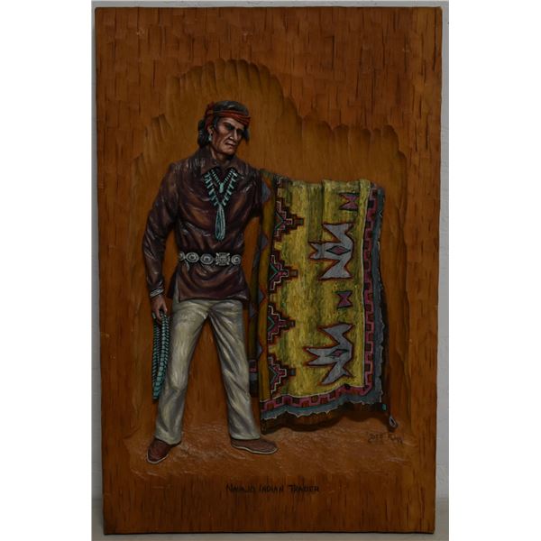 WESTERN WOOD CARVED PLAQUE (DEE FLAGG)