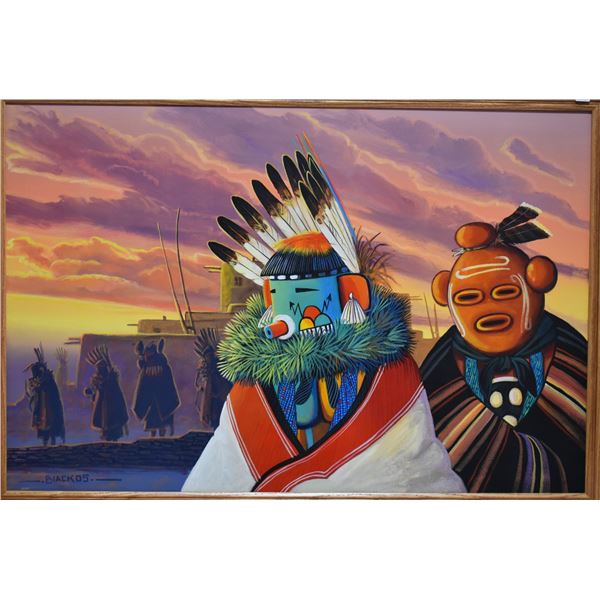 NAVAJO PAINTING (BLACK)