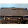 Image 10 : Art Deco Wooden Sideboard With Geometric Detailing and Original Hardware, Measurements Included