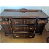 Image 8 : Art Deco Wooden Sideboard With Geometric Detailing and Original Hardware, Measurements Included
