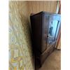 Image 4 : Art Deco China Cabinet With Geometric Leaded Glass and Bakelite Pulls