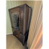 Image 6 : Art Deco China Cabinet With Geometric Leaded Glass and Bakelite Pulls