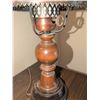 Image 2 : Milk Glass Hobnail Table Lamp with Wooden Base