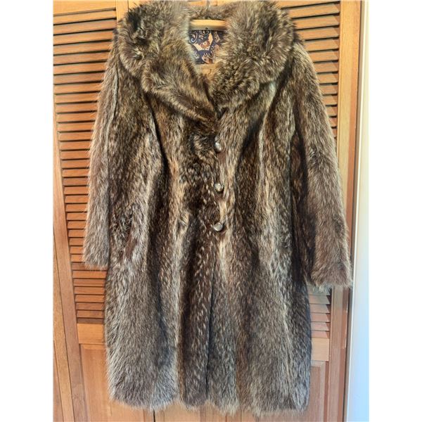 Nadel Styled Natural Fur Coat with Paisley Lining