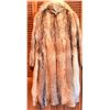 Image 4 : Long Natural Fur Coat with Shawl Collar and Satin Lining (size medium)