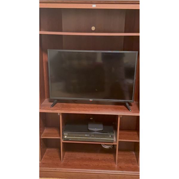 RCA 32-Inch LED FHD TV with Stand and Toshiba DVD/VHS Combo