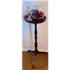 Image 1 : Round Mahogany Pedestal Side Table with Tripod Base