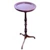 Image 2 : Round Mahogany Pedestal Side Table with Tripod Base