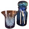 Image 2 : Holly Hobbie Porcelain Figurines, Blue Glass Storage Jars, and Glass Decor