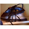 Image 6 : Household Utility Lot with Ironing Board, Sunbeam Iron, Crocs, and Accessories