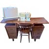 Image 2 : Singer Stylist 413 Zig-Zag Sewing Machine with Case, Table and Chair