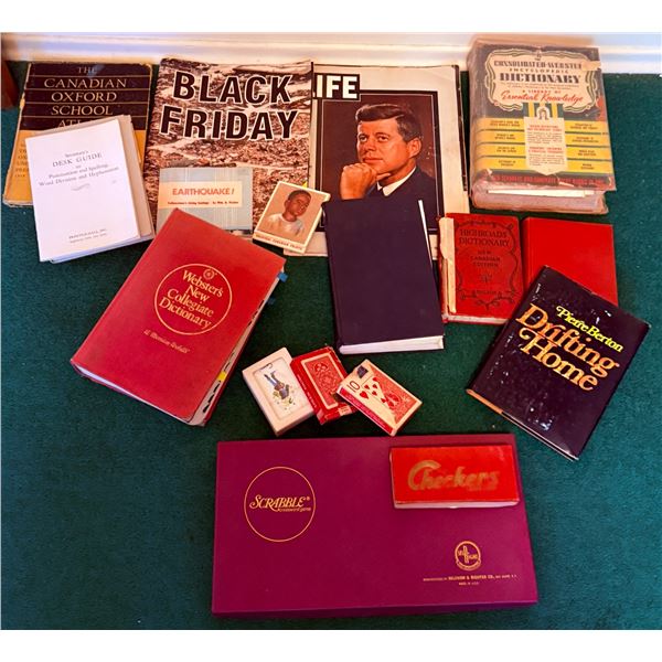 Vintage Books, Playing Cards, and Board Games