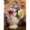 Image 4 : 2 Capodimonte Porcelain Floral Arrangements, Venus de Milo Statue, and Invitation to Poetry (