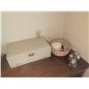 Image 1 : Jewellery Box with Purple Lining, 3 Watches, and Basket Assortment