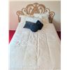 Image 1 : Queen Size Bed with Decorative Rattan Headboard and Mattress