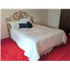 Image 4 : Queen Size Bed with Decorative Rattan Headboard and Mattress