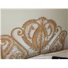 Image 7 : Queen Size Bed with Decorative Rattan Headboard and Mattress