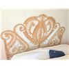 Image 8 : Queen Size Bed with Decorative Rattan Headboard and Mattress