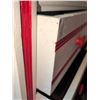 Image 8 : Wooden Three-Drawer Dresser with Red and White Painted Finish