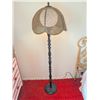 Image 1 : Wood Floor Lamp with Woven Rattan Shade