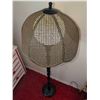 Image 6 : Wood Floor Lamp with Woven Rattan Shade