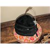 Image 5 : Black Felt Hat with Feather, Curly Wig with Cat Mask & Ornate Oval Mirror