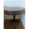 Image 1 : Round Mahogany Side Table & Tripod Pedestal Base