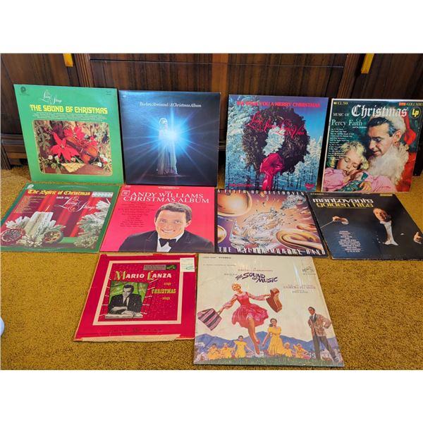 10 Christmas and Classic Vinyl LP Records