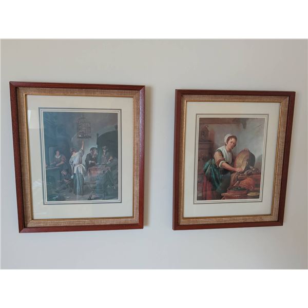 Framed Genre Art Prints With Linen Mats