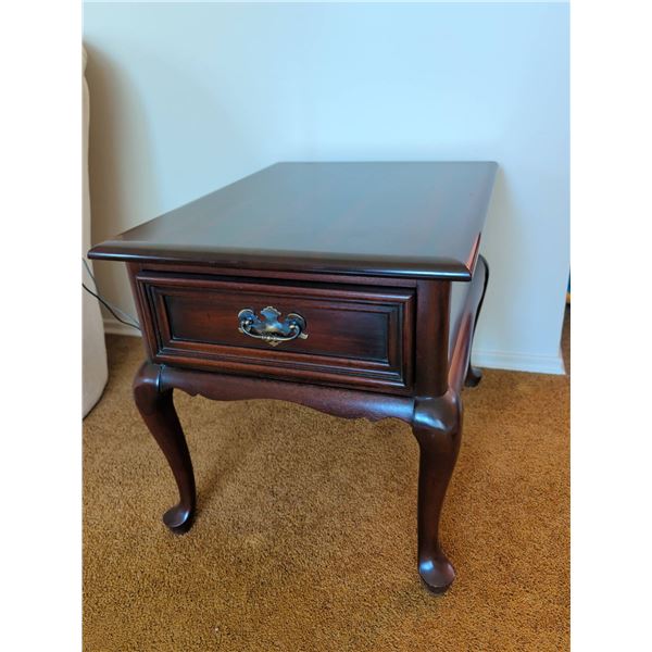 Gibbard Craftsmen Solid Mahogany Side Table With Drawer