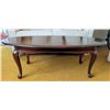 Image 1 : Dark Wood Oval Coffee Table with Cabriole Legs