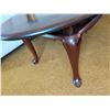 Image 2 : Dark Wood Oval Coffee Table with Cabriole Legs