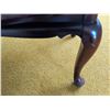 Image 6 : Dark Wood Oval Coffee Table with Cabriole Legs