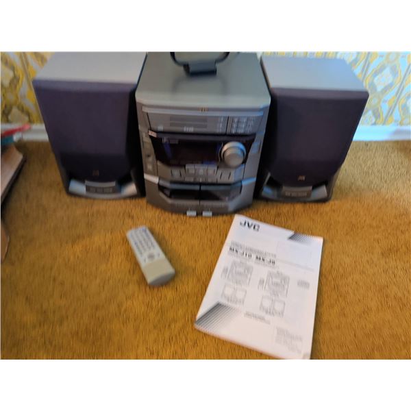 JVC MX-J9 Compact Component System With Speakers, Remote, Manual