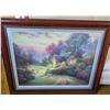 Image 1 : Framed Thomas Kinkade 'The Good Shepherd's Cottage' Print
