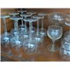Image 9 : Servingware and Glassware Including Italian Crystal, Metal Trays, and Divided Bowl