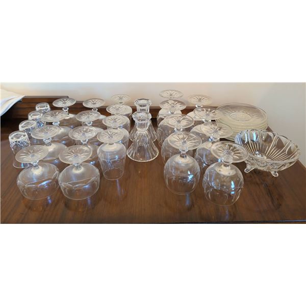 Crystal Glassware and Bowls Lot, 25+ Pieces