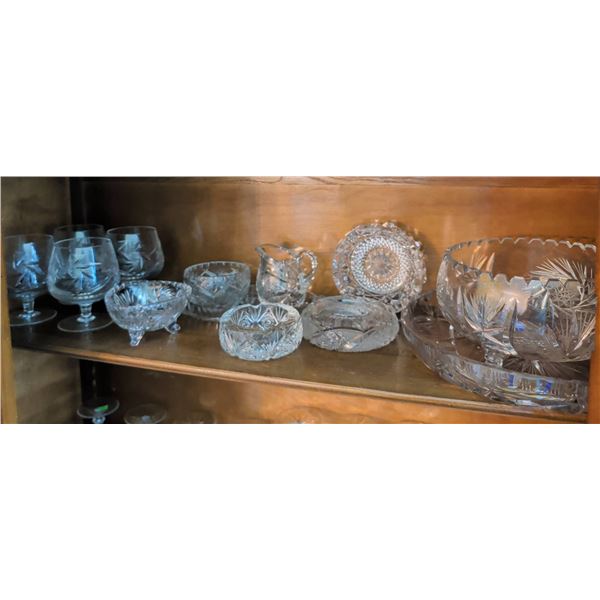 Cut Glass Crystal Stemware and Serveware Collection