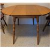 Image 10 : Wood Drop-Leaf Dining Table With Two Windsor Arm Chairs