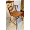 Image 3 : Wood Drop-Leaf Dining Table With Two Windsor Arm Chairs