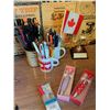 Image 9 : Office Desk, Steel Filing Cabinet, and Assorted Office Supplies