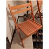 Image 6 : Wood Folding Chairs with Cushions and Artificial Ficus Plant