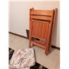 Image 7 : Wood Folding Chairs with Cushions and Artificial Ficus Plant
