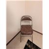 Image 4 : Metal Folding Card Table w/ 3 Padded Folding Chairs & More